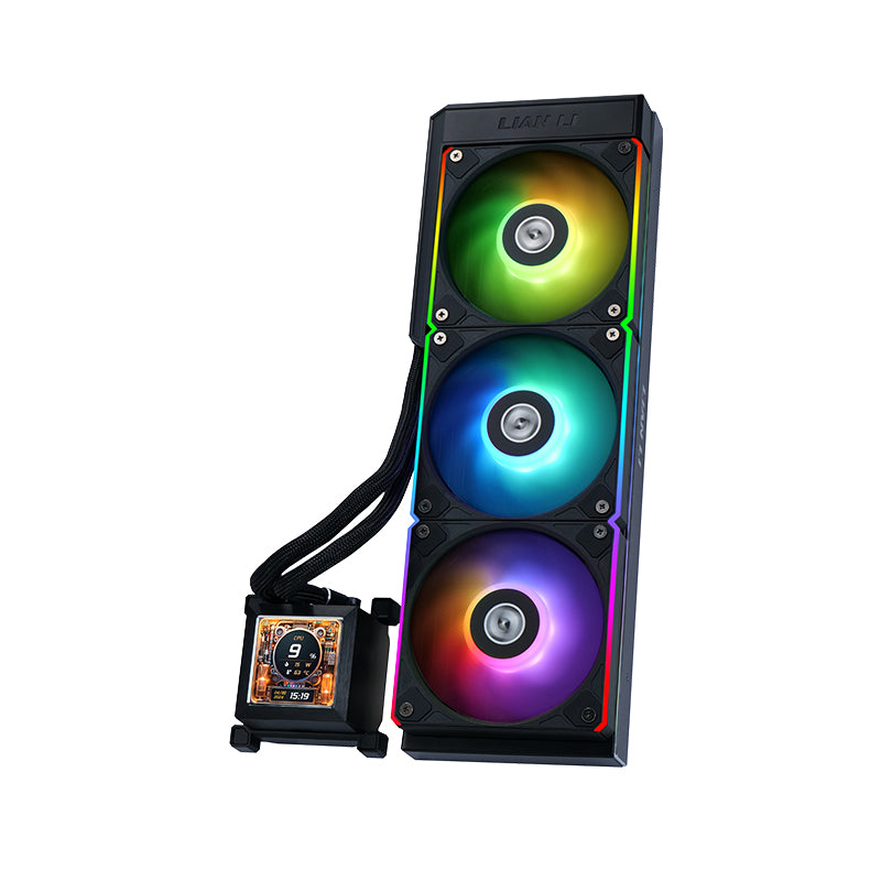 LIAN LI Hydro-Shift LCD 360mm RGB Liquid CPU Cooler - Black LIAN LI Hydro-Shift LCD 360mm RGB Liquid CPU Cooler - Black